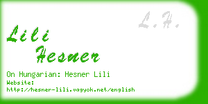 lili hesner business card